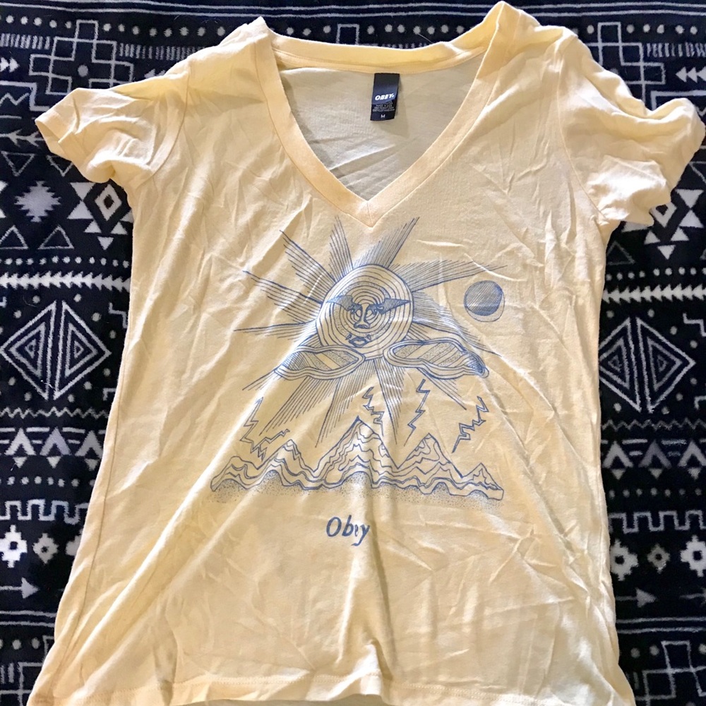 Pale Yellow Obey Tee